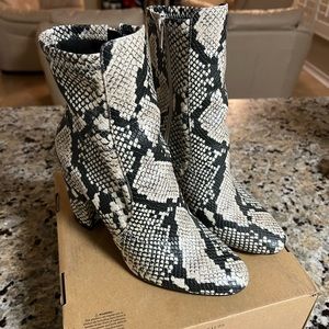 Snake Skin Booties